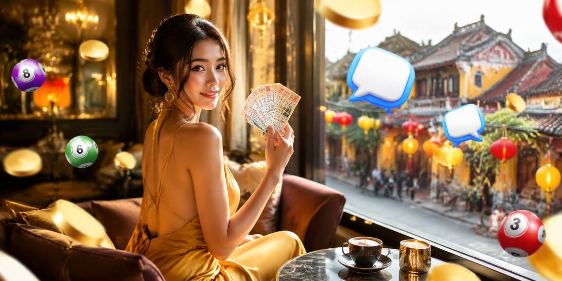 Người dùng Huế trải nghiệm xổ số và game số may mắn trực tuyến trong quán cà phê buổi sáng